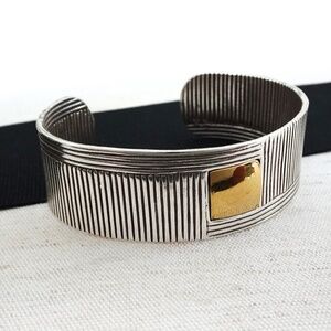 Modern Two-Tone Cuff Bracelet NWT